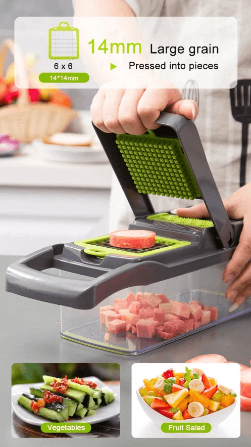 Vegetable Fruit Chopper And Cutter Onion Veggie Dicer Slicer Kitchen Set With Stainless Steel Blade 9