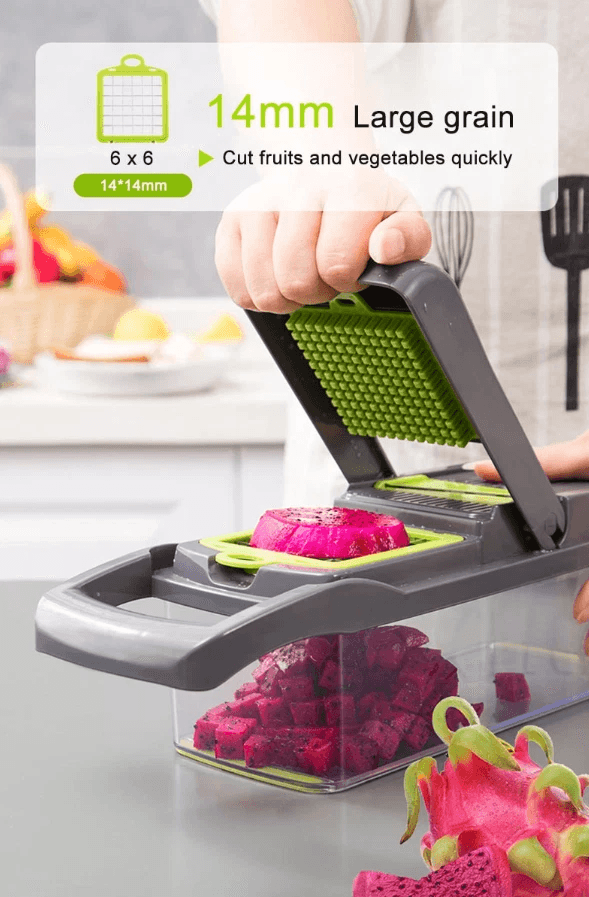 Vegetable Fruit Chopper And Cutter Onion Veggie Dicer Slicer Kitchen Set With Stainless Steel Blade 10