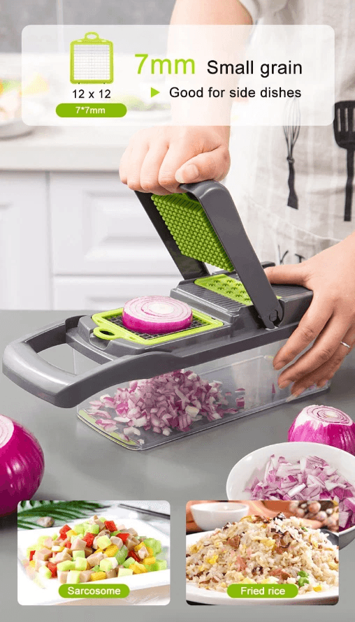 Vegetable Fruit Chopper And Cutter Onion Veggie Dicer Slicer Kitchen Set With Stainless Steel Blade 8