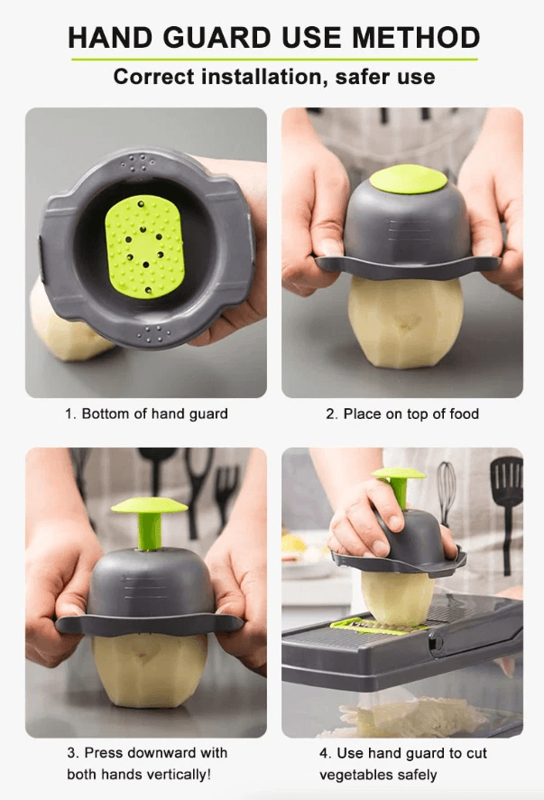 Vegetable Fruit Chopper And Cutter Onion Veggie Dicer Slicer Kitchen Set With Stainless Steel Blade 11