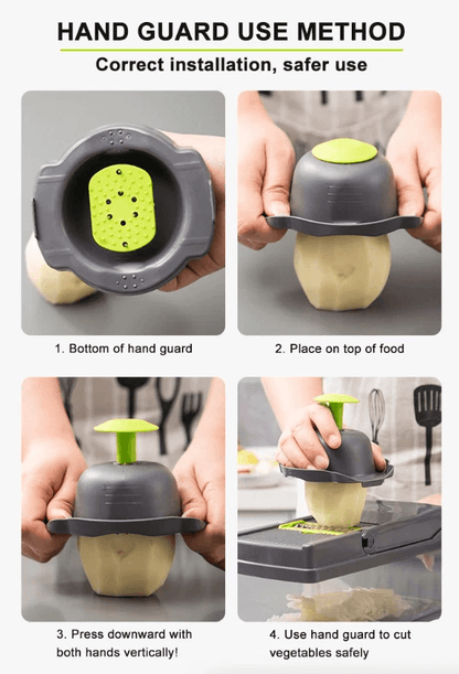 Vegetable Fruit Chopper And Cutter Onion Veggie Dicer Slicer Kitchen Set With Stainless Steel Blade 11