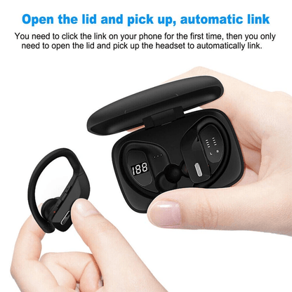 TWS Bluetooth Headset Wireless Earphones Stereo Earbuds With Ear Hook 1