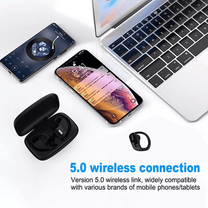 TWS Bluetooth Headset Wireless Earphones Stereo Earbuds With Ear Hook 2