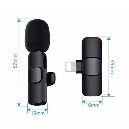 Mini Wireless Lavalier Mic Audio Video Recording Microphone For IPhone Vlogging  Interviews 2