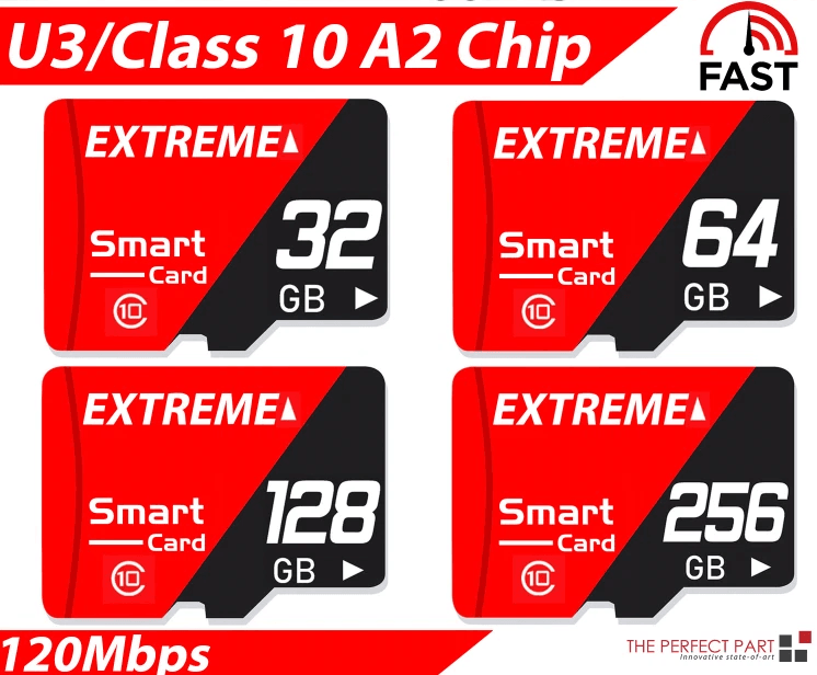 TF Card Ultra Class High Speed Memory For Micro SD Card, Fast Read Write for Phones, Cameras, Laptops, Drones