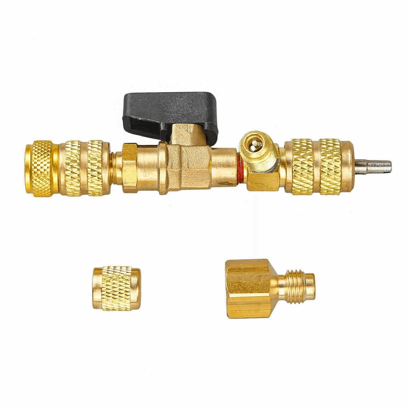 HVAC Tool AC Schrader Valve Core Remover Installer Dual Size SAE Port Brass Tool For Refrigerant Ac 8