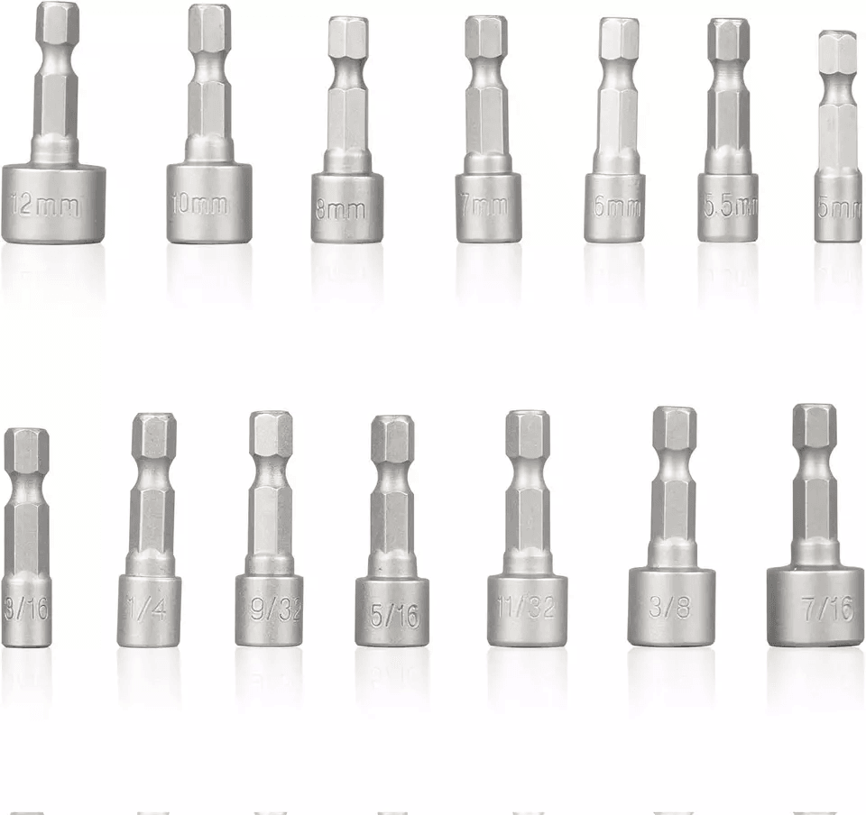 Quick Change Power Nut Driver Bit Set Impact Hex Shank For Drill Driver And Electric Screwdriver Us 8