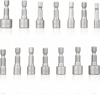Quick Change Power Nut Driver Bit Set Impact Hex Shank For Drill Driver And Electric Screwdriver Us 8