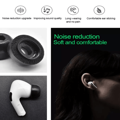 Replacement Ear Tips For Apple AirPods Pro Memory Foam Tips For Airpod Pro Comfortable NoiseIsolati 3