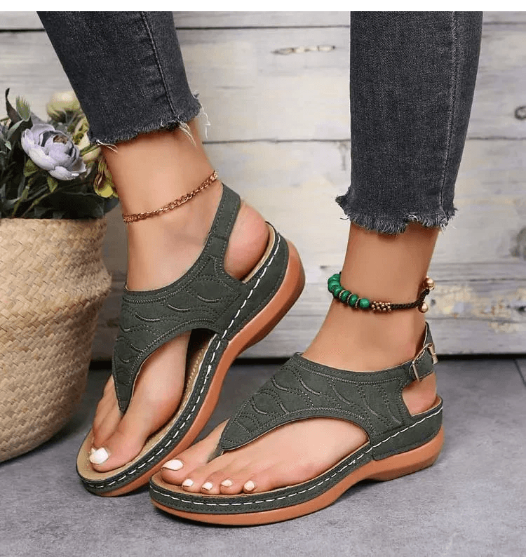 Women Orthopedic Sandals Casual Flat Shoes Flip Flops With Arch Support Bunion Correction NonSlip C 9