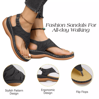 Women Orthopedic Sandals Casual Flat Shoes Flip Flops With Arch Support Bunion Correction NonSlip C 4