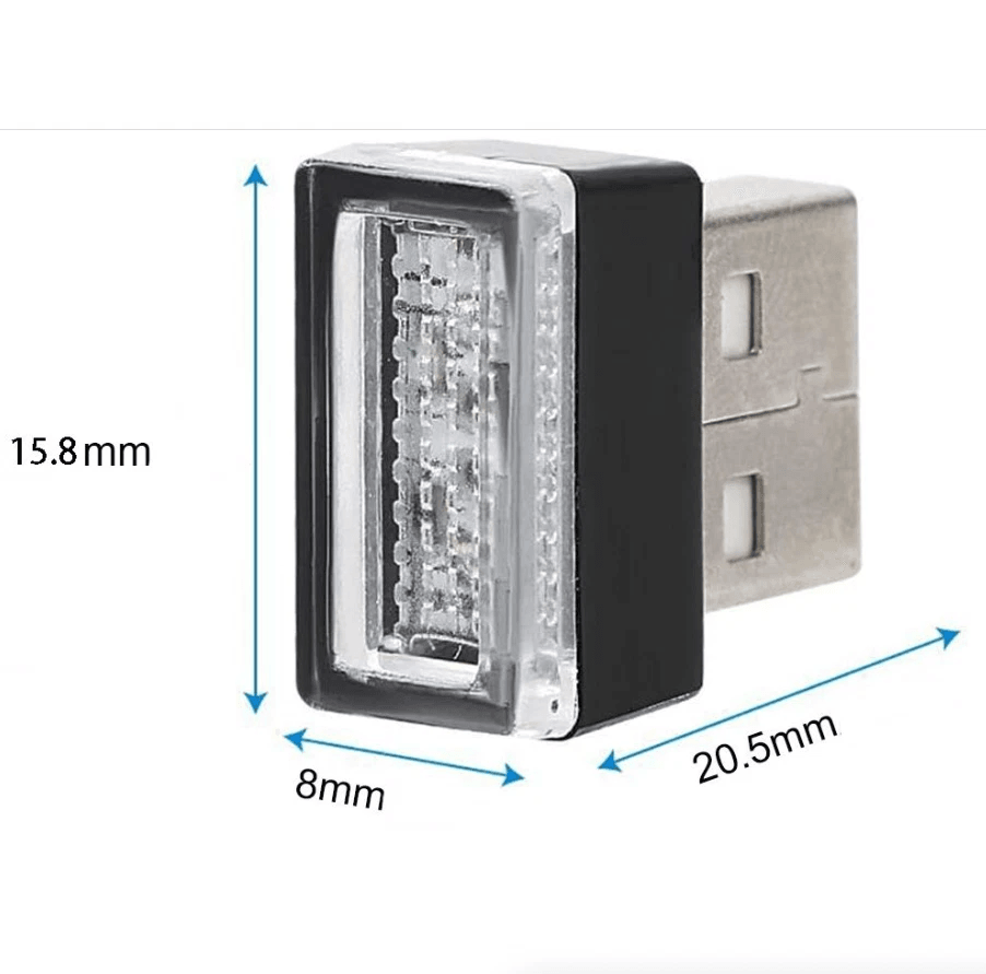 Mini Blue LED USB Car Interior Light Set Ambient Neon Atmosphere Lamps For Cars Laptops And Bedroom 15