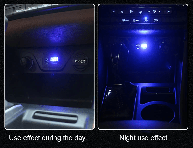 Mini Blue LED USB Car Interior Light Set Ambient Neon Atmosphere Lamps For Cars Laptops And Bedroom 2