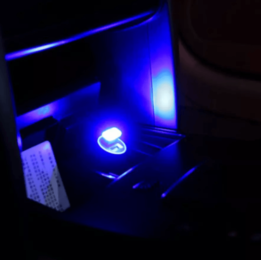 Mini Blue LED USB Car Interior Light Set Ambient Neon Atmosphere Lamps For Cars Laptops And Bedroom 4