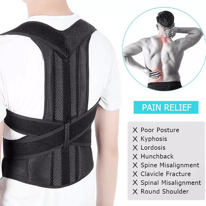 Adjustable Posture Corrector Low Back Support Shoulder Brace Belt For Men Women Pain Relief Lumbar  10
