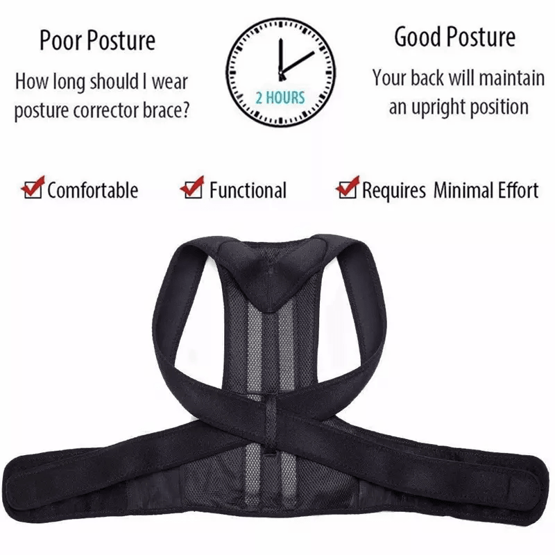 Adjustable Posture Corrector Low Back Support Shoulder Brace Belt For Men Women Pain Relief Lumbar  13