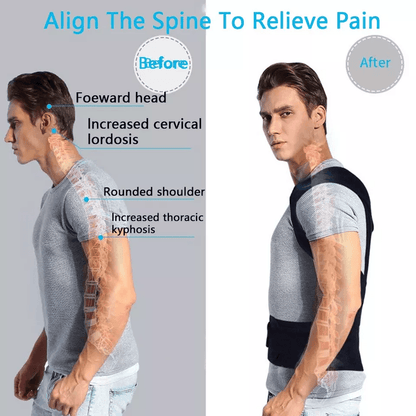 Adjustable Posture Corrector Low Back Support Shoulder Brace Belt For Men Women Pain Relief Lumbar  4