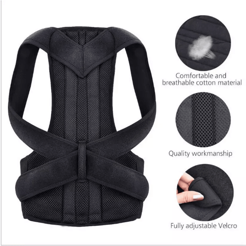 Adjustable Posture Corrector Low Back Support Shoulder Brace Belt For Men Women Pain Relief Lumbar  12