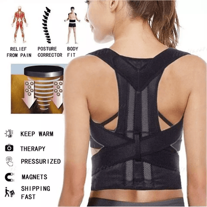 Adjustable Posture Corrector Low Back Support Shoulder Brace Belt For Men Women Pain Relief Lumbar  1