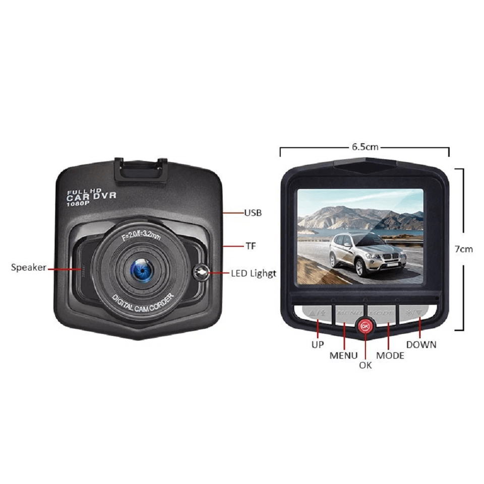 Dash Cam Car DVR Front Rear Camera GSensor Night Vision Full HD 4