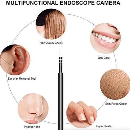 HD LED Ear Endoscope Otoscope Camera Tool Ear Wax Cleaning Camera Cleaner Removal Kit With USB Type 7
