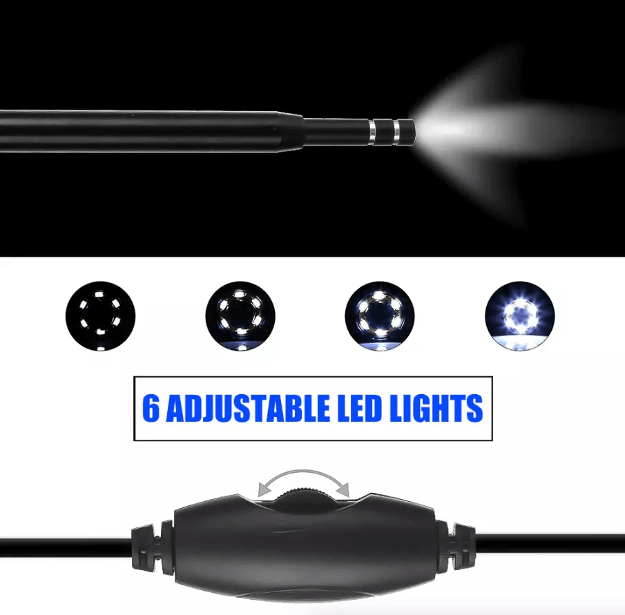 HD LED Ear Endoscope Otoscope Camera Tool Ear Wax Cleaning Camera Cleaner Removal Kit With USB Type 10