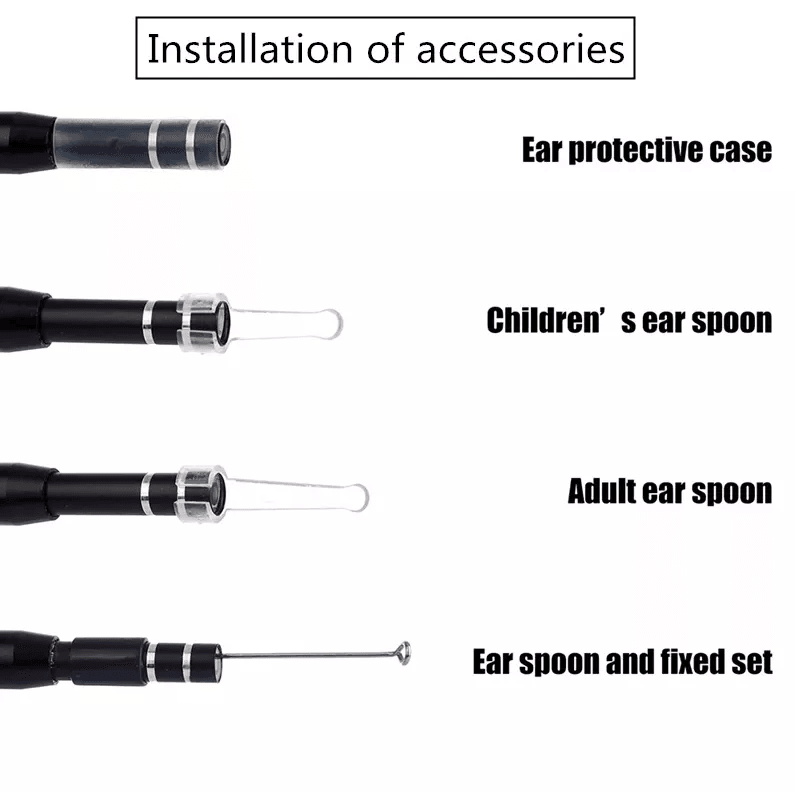 HD LED Ear Endoscope Otoscope Camera Tool Ear Wax Cleaning Camera Cleaner Removal Kit With USB Type 16