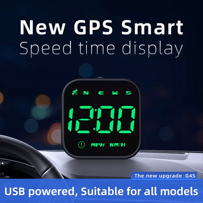 Digital Car HUD GPS Speedometer Head Up Display With MPHKMH Compass Overspeed Alarms Universal Fit  6