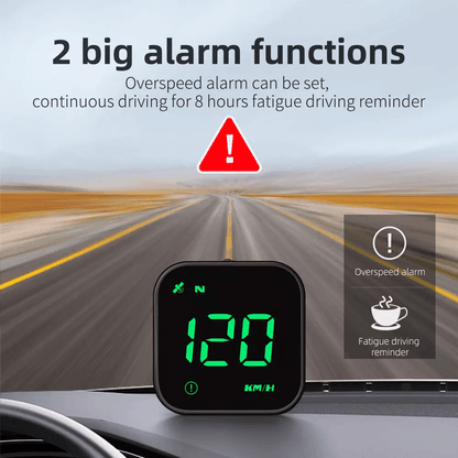 Digital Car HUD GPS Speedometer Head Up Display With MPHKMH Compass Overspeed Alarms Universal Fit  3
