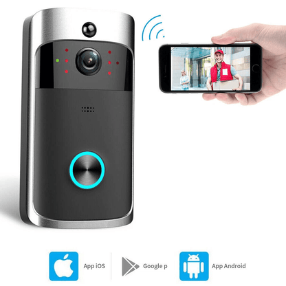 Smart Wireless WiFi Video Doorbell With Intercom  Security Camera HD Night Vision Motion Detection  4