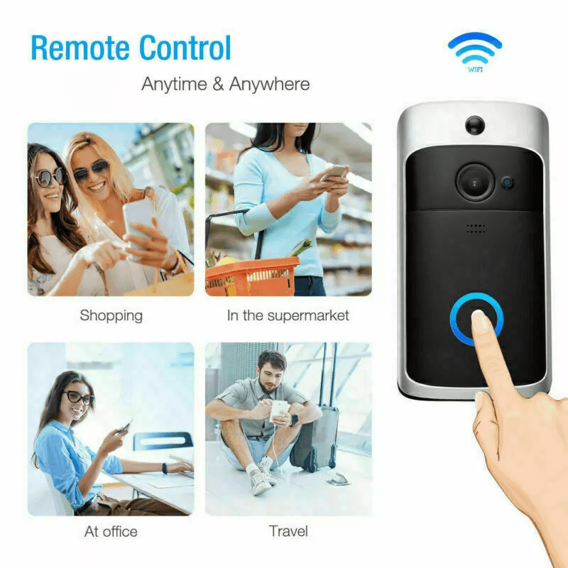 Smart Wireless WiFi Video Doorbell With Intercom  Security Camera HD Night Vision Motion Detection  10