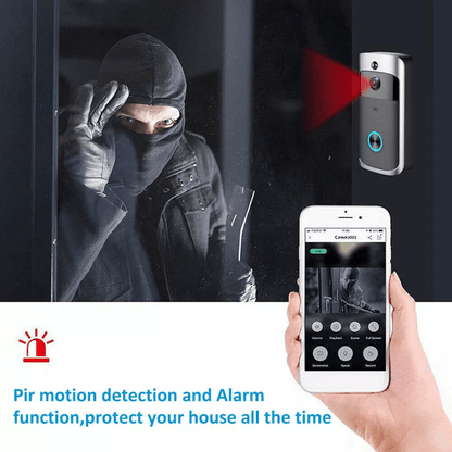 Smart Wireless WiFi Video Doorbell With Intercom  Security Camera HD Night Vision Motion Detection  9