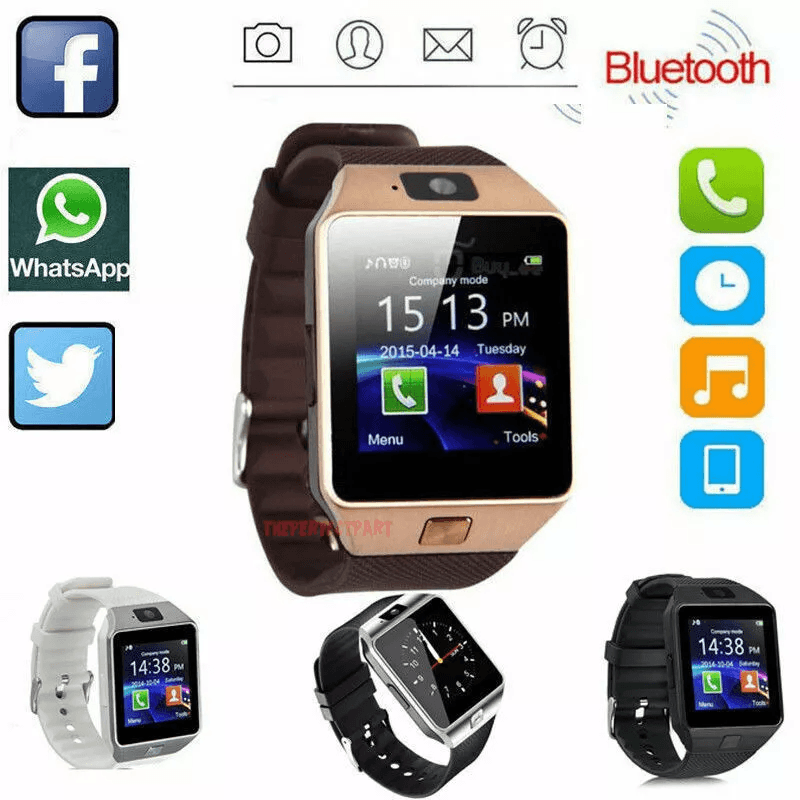 Bluetooth Smart Watch with Camera & Waterproof Design, Compatible with Android, Samsung, and iPhone