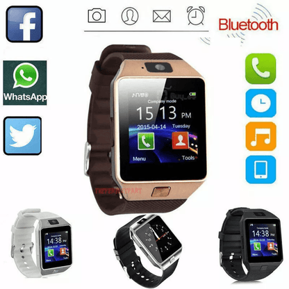 Bluetooth Smart Watch with Camera & Waterproof Design, Compatible with Android, Samsung, and iPhone
