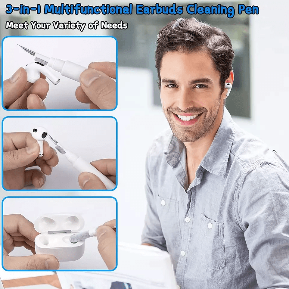 MultiUse Cleaning Pen For AirPods Pro Earphones Cleaner Kit With Soft Brush Case And Earbuds Deep C 6