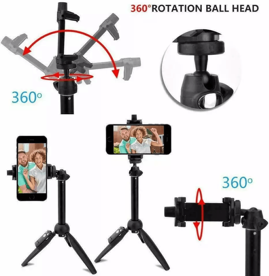 Selfie Stick Tripod With Bluetooth Remote For IPhone And Android Extendable Lightweight Portable Tr 4