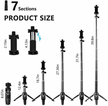 Selfie Stick Tripod With Bluetooth Remote For IPhone And Android Extendable Lightweight Portable Tr 11