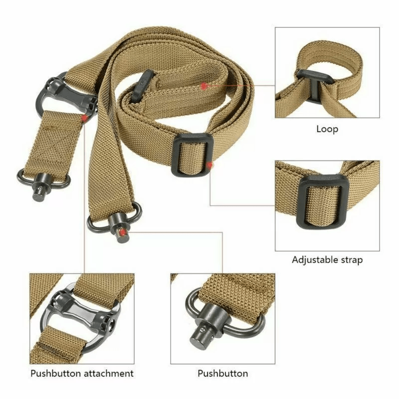 Retro Tactical QD Rifle Sling Adjustable MultiMission Quick Detach 1