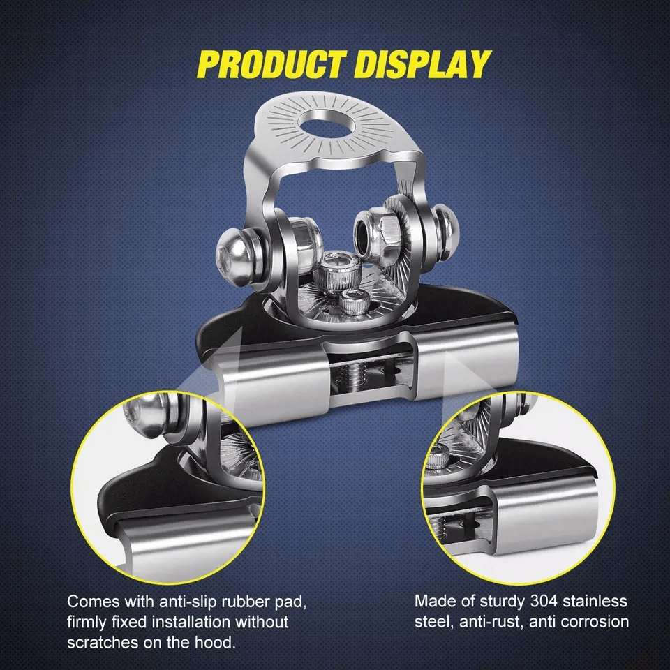 Universal Pillar Hood LED Work Light Bar Mount Bracket Clamp For Offroad Vehicles 2