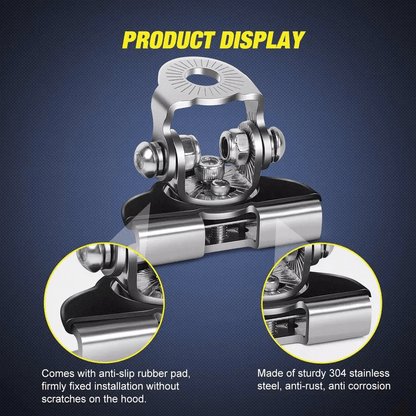 Universal Pillar Hood LED Work Light Bar Mount Bracket Clamp For Offroad Vehicles 2