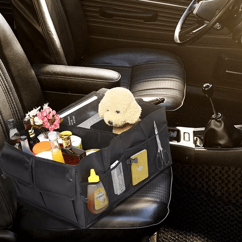 Heavy Duty Trunk Cargo Organizer Folding Storage Bin 40L For Car Truck SUV  Waterproof Collapsible  3