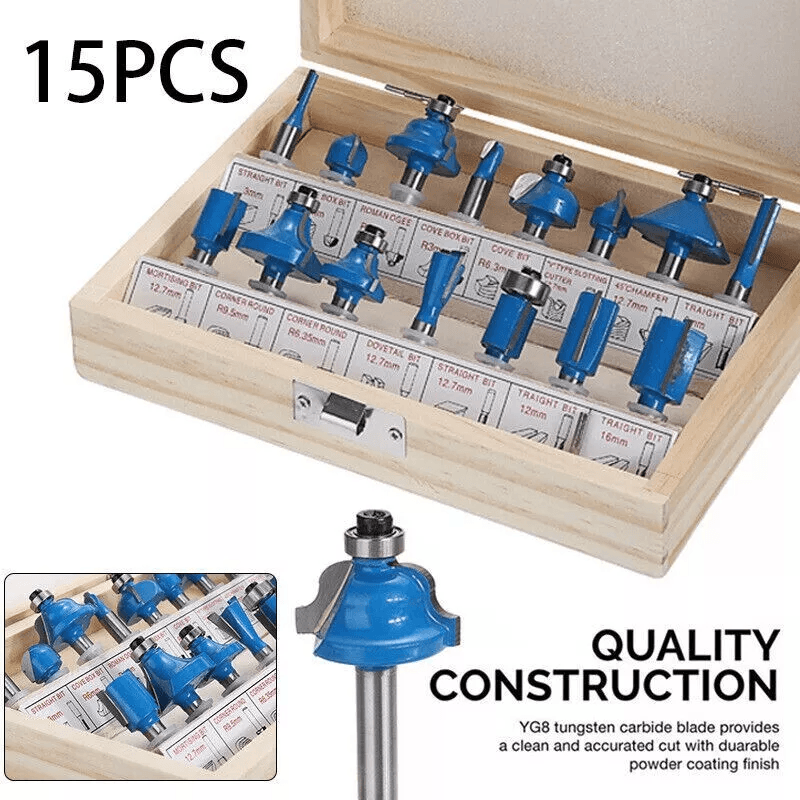 Carbon Milling Cutter Router Bit Set Tungsten Carbide Router With Shank For Woodworking And DIY Pro 1