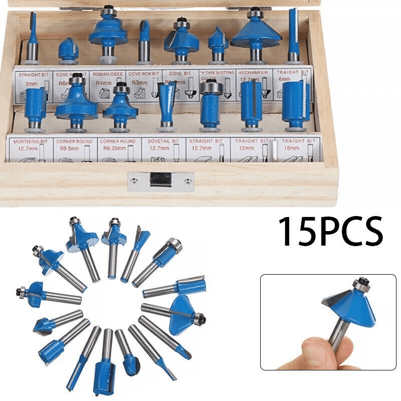 Carbon Milling Cutter Router Bit Set Tungsten Carbide Router With Shank For Woodworking And DIY Pro 6