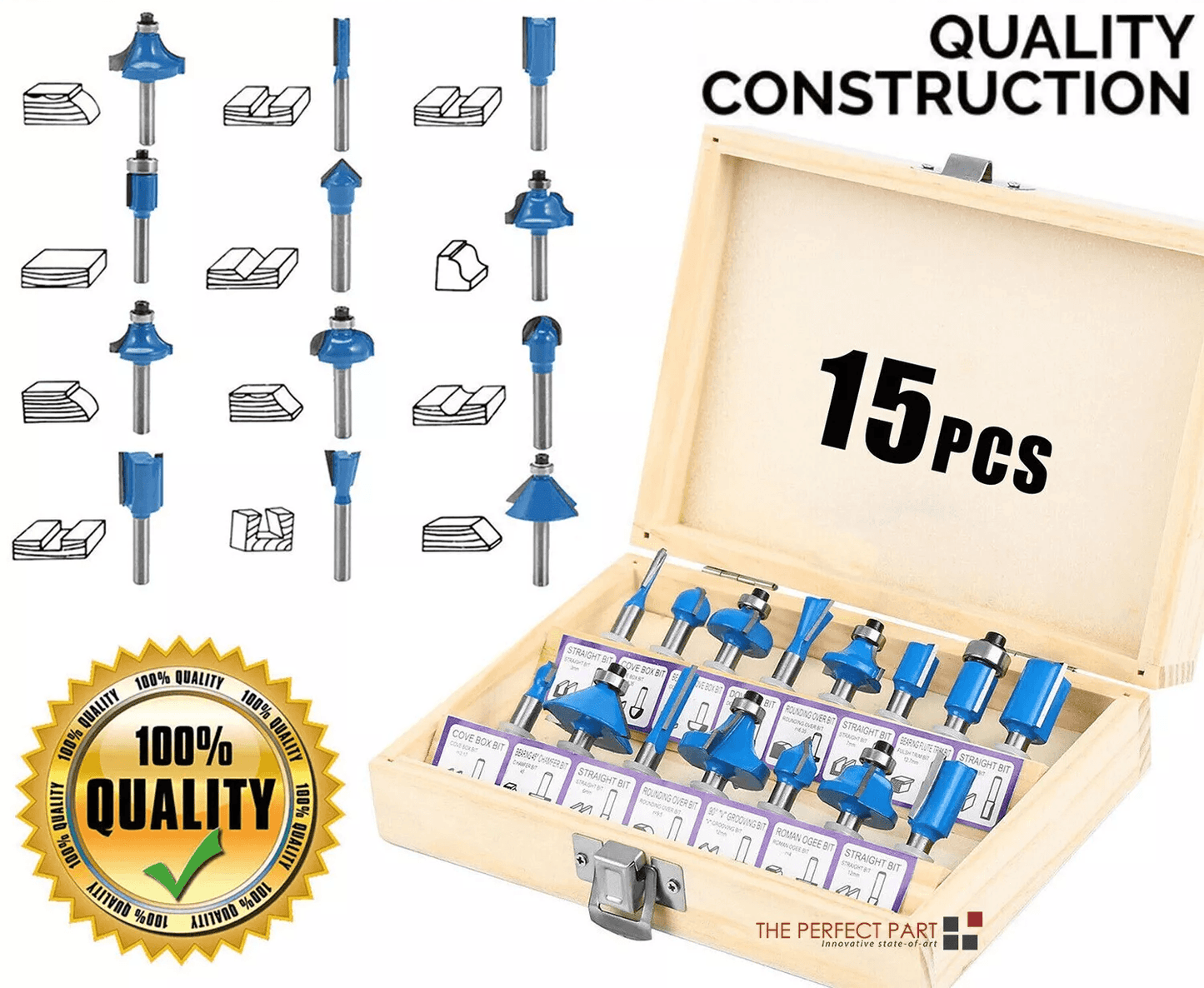 Carbon Milling Cutter Router Bit Set Tungsten Carbide Router with Shank for Woodworking and DIY Projects