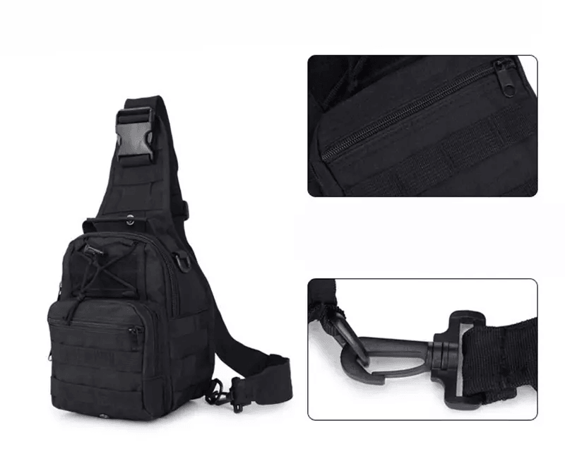 Mens Tactical Sling Backpack Shoulder Chest Pack For Outdoor Hiking  Travel 1