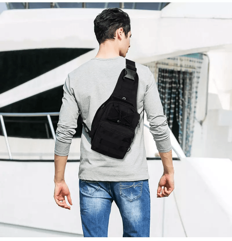 Men's Tactical Sling Backpack, Shoulder Chest Pack for Outdoor Hiking & Travel
