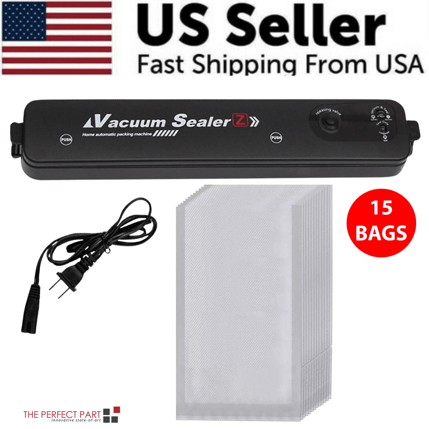 Vacuum Sealer Machine Food Preservation Storage Saver Automatic Kitchen Sealing System With Seal Ba 13