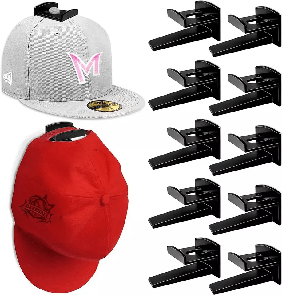 Baseball Cap Hat Rack Wall Door Hanger Holder With 12 Adhesive Hooks Storage Organizer For Hats Cap 1