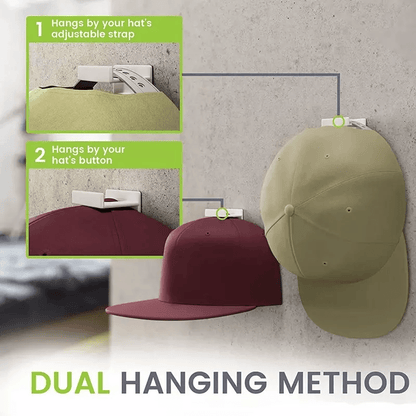 Baseball Cap Hat Rack Wall Door Hanger Holder With 12 Adhesive Hooks Storage Organizer For Hats Cap 6