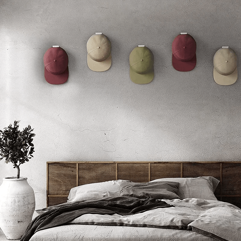 Baseball Cap Hat Rack Wall Door Hanger Holder With 12 Adhesive Hooks Storage Organizer For Hats Cap 5